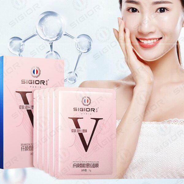 Firming small v face mask lifting hook ear face stickers artifact big pie face