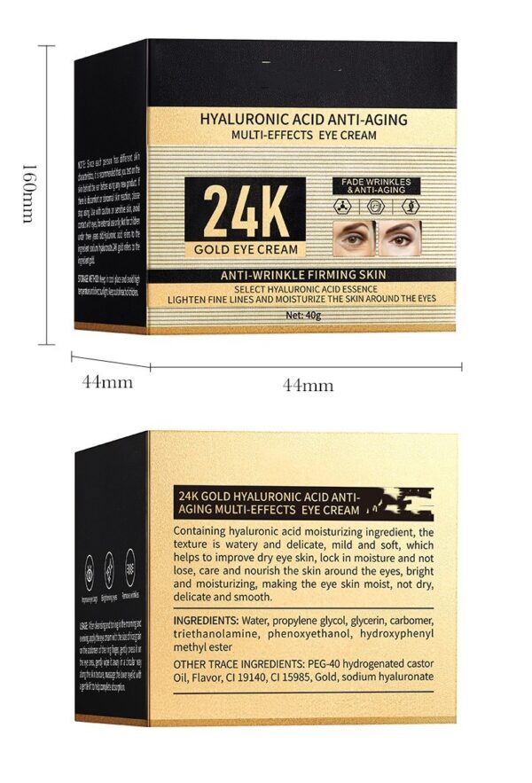 Gold Hyaluronic Acid Anti-wrinkle Multi-Effect Eye Cream - Image 3