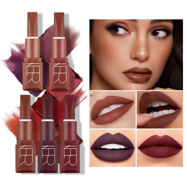 Pumpkin Color Matte Lipstick Matte Lip Glaze Longlasting Lip Gloss - Image 8