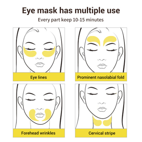 Collagen Removal Eye Puffiness Wrinkles Eye Circles Retinol Vc Hyaluronic Acid Mask - Image 4