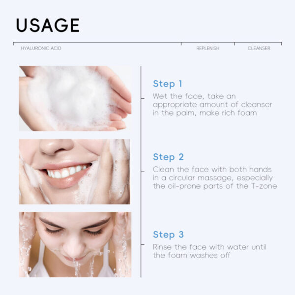 Hyaluronic Acid Facial Cleanser Face Cleaning - Image 2