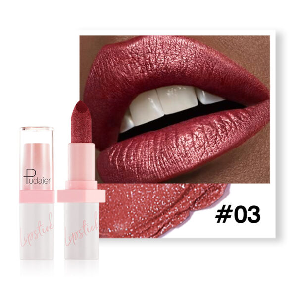 Metal Pearlescent Lipstick Lip Lacquer - Image 2