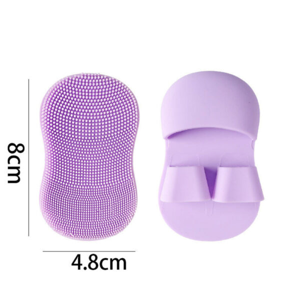 2PC Face Scrubber Mini Facial Brush Silicone Wash Exfoliator Finger Glove Pads Handheld Cleansing Brushes Tool Skin Care Deep Clean Baby Shampoo Baby Bath Brush - Image 6