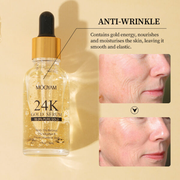 24K Gold Foil30mL Vitamin E Retinol Anti-wrinkle The Lifting Face Serum - Image 3